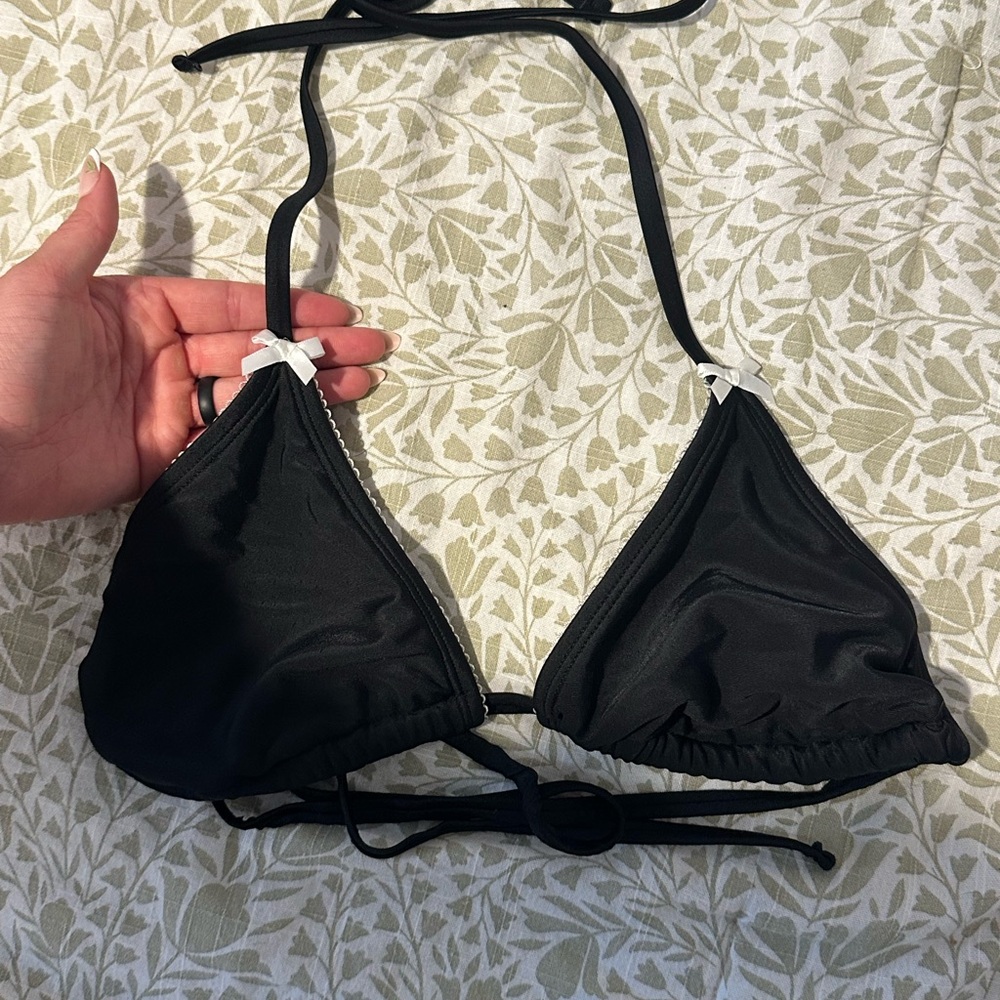 Black Triangle Bikini Top